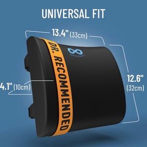 Everlasting Comfort Black Lumbar Support Gel Cushion